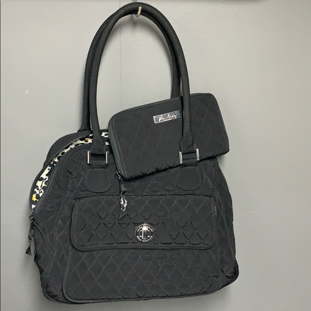 Black Vera Bradley Quilted Bag & Wallet